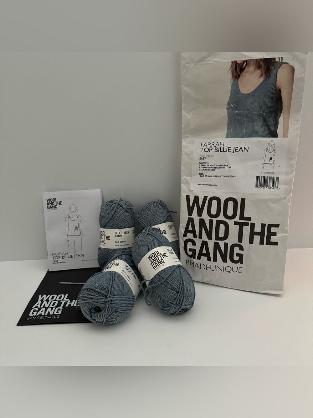 WOOL AND THE GANG KNIT KIT
FARRAH TOP BILLIE JEAN - Picture 9 of 11
